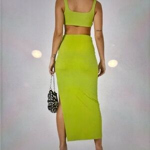 Princess Polly Sage Green 
Jessie Set Tank Bralette Crop Top Maxy